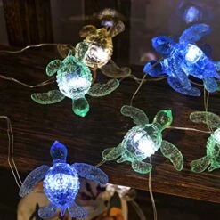 Beach Ocean Themed String Of Sea Turtle Fairy Lights Decor 10ft 30 Tortoises USB Or Battery Operated With Remote Control For Turtle Lover Bedroom Summer Nautical Tree Decoration -National Tree Company Sale Shop 51ljYotookL