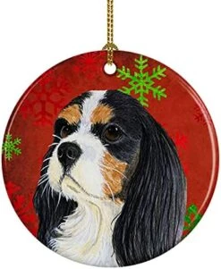 Caroline's Treasures Min Pin Red And Green Snowflakes Holiday Christmas Ceramic Ornament Christmas Tree Hanging Decorations For Home Christmas Holiday, Party, Gift, 3 In, Multicolor -National Tree Company Sale Shop 51m4jtm6rbL. AC