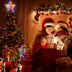 Star Tree Toppers Christmas Decorations Indoor Natural Brown Rattan Star Christmas Tree Topper Lighted Rustic Rattan Star Rustic Rattan Treetop Holiday Xmas Party Decorations (Coloured Light) -National Tree Company Sale Shop 51mOwEcN2GL