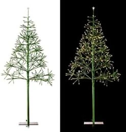 Alpine Corporation 53" H Indoor/Outdoor Artificial Christmas Tree With White LED Lights, Silver -National Tree Company Sale Shop 51mRtnnJ5OL. AC