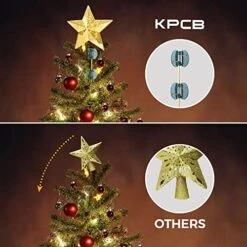KPCB Christmas Tree Topper Lighted Decoration, Star Tree Topper With Gold Plated Finish, Tree Toppers Christmas Decorations With Snowstorm Projection 13 KPCB Christmas Tree Topper Lighted Decoration, Star Tree Topper With Gold Plated Finish, Tree Toppers Christmas Decorations With Snowstorm Projection -National Tree Company Sale Shop 51mYWf6ZGOL