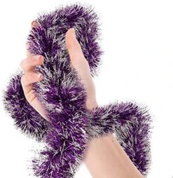 Christmas Tree Royal Blue Frost Tip Tinsel Garland Blue Silver Metallic Streamers Celebrate A Holiday Hanukkah Party Ceiling Hanging Decorations Indoor And Outdoor Disco Party Supplies -National Tree Company Sale Shop 51mtL8nMnJL. AC