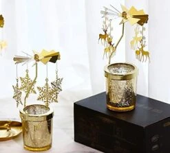 Rotary Candle Holder Christmas Spinning Candle Holders Metal Small Gift Gorgeous Home Decor For Birthday Wedding Party (Horse) -National Tree Company Sale Shop 51n1OeJ1UdL. AC