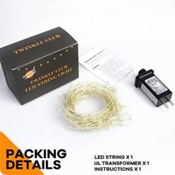 Twinkle Club 200LED 20FT Indoor String Lights Firecracker Lights, Waterproof, Plug In String Lights For Christmas Wedding Party Bedroom, Warm White 13 Twinkle Club 200LED 20FT Indoor String Lights Firecracker Lights, Waterproof, Plug In String Lights For Christmas Wedding Party Bedroom, Warm White -National Tree Company Sale Shop 51nQp8V5wML