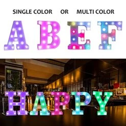 Light Up Colorful LED Marquee Letter Lights, 18 Colors Changing Alphabet Letters Sign With Remote Timer For Night Light Girls Bedroom Wedding Birthday Party Lamp Christmas Home Bar Decor- Colorful R -National Tree Company Sale Shop 51njponAtzL