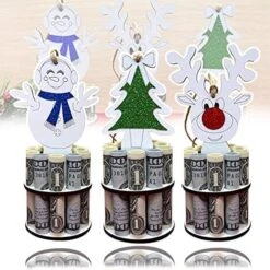 Iik Christmas Unique Money Holder, New Unique Handmade Wooden Xmas Tree, Christmas Desktop Home Ornaments, Christmas Tree, Reindeer, Snowman Money Holder, Funny Ideas Gift (Tree) -National Tree Company Sale Shop 51nmG960HL. AC