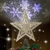 DR.DUDU Christmas Tree Topper, With Rotating Snowflake LED Projector, 3D Glitter Gold Christmas Tree Star, Christmas Decorations Treetop For Winter Home Holiday Decor 1 DR.DUDU Christmas Tree Topper, With Rotating Snowflake LED Projector, 3D Glitter Gold Christmas Tree Star, Christmas Decorations Treetop For Winter Home Holiday Decor -National Tree Company Sale Shop 51ntK0ykgsL