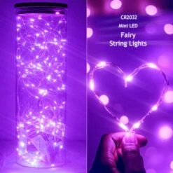 15 Packs 20 Led Purple Fairy Lights Battery Operated 6.6ft Silver String Lights Waterproof Firefly Starry Light For DIY Table Centerpieces Wedding Halloween Christmas Party Decor -National Tree Company Sale Shop 51nzQQ9FyhL