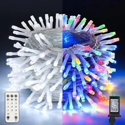 LED Christmas Lights Indoor Outdoor, 76 Feet 200 LED 8 Modes Fairy String Lights With Timer, Connectable, Christmas Twinkle Lights For Garden, Yard, Party, Holiday, Xmas Tree Decorations (White) -National Tree Company Sale Shop 51o22Es2oNL. AC