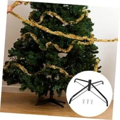 NOLITOY 4 Pcs Christmas Tree Iron Tripod Foldable Metal Christmas Tree Stand Xmas Tree Supplies Christmas Tree Base L Brackets Heavy Duty Green Accessories Stand For Christmas Tree Metal -National Tree Company Sale Shop 51o6pHbBj8L