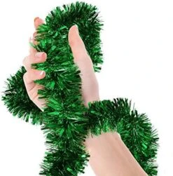 Christmas Tree Bright Green Tinsel Garland Metallic Streamers Celebrate A Holiday Mardi Gras Party Decorations Indoor And Outdoor Disco Party Supplies -National Tree Company Sale Shop 51oJ4pUUdDL. AC