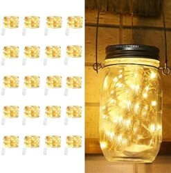 HAOSEE 20 Pack Fairy Lights Battery Operated,3.3ft 20 LED Silver Wire Warm White Firefly Waterproof Mini Led String Lights For Party Crafts Wedding Decor -National Tree Company Sale Shop 51oMWTx9f8L. AC