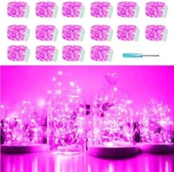 SunKite 8 Colors LED Fairy String Lights Battery Operated 16 Pack 20 LED 6.6 Ft Silver Copper Wire Firefly Starry Moon Lights Waterproof For DIY Bottle Jars Wedding Gifts Christmas Party Decor -National Tree Company Sale Shop 51oZTIa o1L. AC