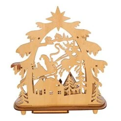 Kurt S. Adler Kurt Adler 10.82-Inch Battery-Operated LED Wood Village House, Multi -National Tree Company Sale Shop 51oqs145vNL