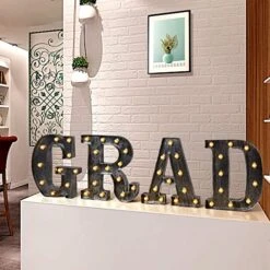 Retro Led Marquee Letter Lights - Industrial, Vintage Style Light Up Letters Alphabet Sign For Cafe Wedding Birthday Party Christmas Lamp Home Bar Initials Decor - E -National Tree Company Sale Shop 51ovFEHbvaL