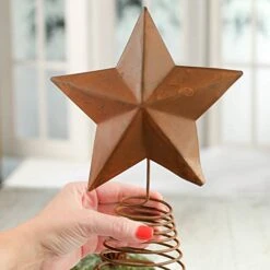 Rusted Barn Star On Coiled Spring For Tree Topping, Displaying And Decorating -National Tree Company Sale Shop 51ovuTnNY7L