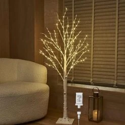 BAOLITVINE Birch Tree With Lights 4FT 200 Fairy Lights, Lighted Trees For Home Wedding Party Christmas Decoration Inside Outdoor -National Tree Company Sale Shop 51p6YHlDEJL. AC