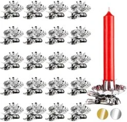BRUBAKER 20 Pack Tree Candle Holders For Christmas Tree - Gold - Traditional Vintage Candle Holders With Clip -National Tree Company Sale Shop 51pQl3vDuRL. AC