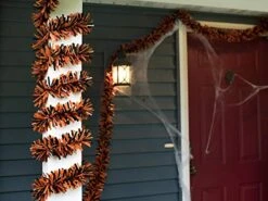 Anderson's Metallic Tinsel Twist Garland, Black And Orange - 4 Inches Wide X 25 Ft Long, Parade Float Decorations For Trailer, Metallic Tinsel Garland, Halloween Garland Décor For Parties And Parades -National Tree Company Sale Shop 51pRFaEEQyL