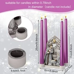 Nativity Advent Decorations Advent Candle Holder Nativity Advent Candlestick Holy Family Candle Holder Nativity Scene With Arch Candle Holder Religious Decors For Christmas Supplies (Solid Color) -National Tree Company Sale Shop 51qDDNY3KOL