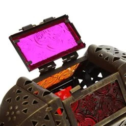 GKanMore 2Pcs Hanging Candle Lantern Retro Moroccan Candle Holder Hollow Metal Glass Candle Holder Lantern With 15.7" Hanging Chain For Home Patio Christmas Decorations (Bronze, Pack Of 2) -National Tree Company Sale Shop 51qnfvv7xyL