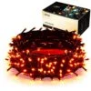 Halloween Outdoor String Lights Decorations - 25m/82ft 220 LEDs 8 Modes Function End-to-End Extendable Plug In Waterproof Fairy Lights For Christmas/Thanksgiving Day/Wedding/Patio/Home/Indoor - Orange