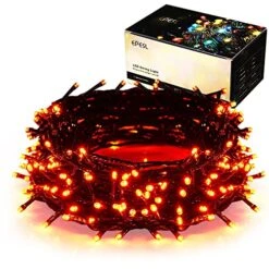 Halloween Outdoor String Lights Decorations - 25m/82ft 220 LEDs 8 Modes Function End-to-End Extendable Plug In Waterproof Fairy Lights For Christmas/Thanksgiving Day/Wedding/Patio/Home/Indoor - Orange