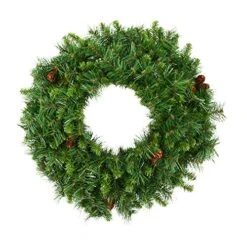 Vickerman Cheyenne Pine Wreath-Unlit, 42-Inch, Green