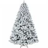 Hykolity 7.5 Ft Snow Flocked Artificial Christmas Tree With Pine Cones, 1446 Tips, Metal Stand And Hinged Branches -National Tree Company Sale Shop 51sVnWCpTyL