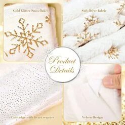 DoreenBow Christmas Tree Collar 30 Inches Christmas Tree Box White Snowflake Faux Fur Tree Skirt Ring Base Stand Cover For Artificial Christmas Trees Decoration -National Tree Company Sale Shop 51t6E39Kw3L