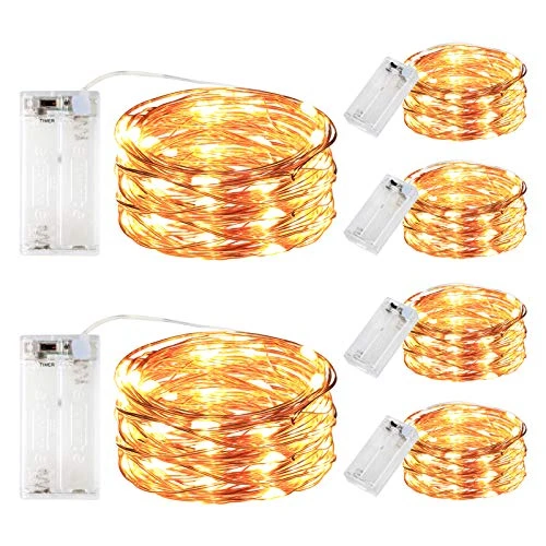 Innotree 6 Pack LED Fairy String Lights Battery Operated With Timer, 10Ft 30LEDs Battery Powered Copper Wire Mini Firefly Twinkle Lights For Bedroom, Christmas, Wedding, Party Decoration, Warm White 3 Innotree 6 Pack LED Fairy String Lights Battery Operated With Timer, 10Ft 30LEDs Battery Powered Copper Wire Mini Firefly Twinkle Lights For Bedroom, Christmas, Wedding, Party Decoration, Warm White