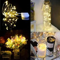 HAOSEE 20 Pack Fairy Lights Battery Operated,3.3ft 20 LED Silver Wire Warm White Firefly Waterproof Mini Led String Lights For Party Crafts Wedding Decor -National Tree Company Sale Shop 51tOjKIUR7L