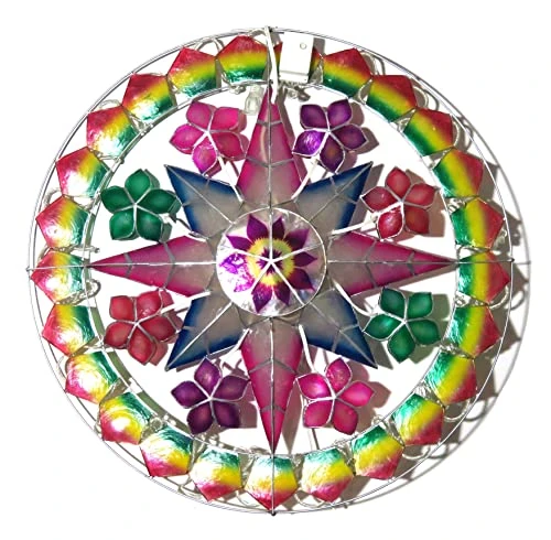 Gift Ko Tala 24.5 Inch Multi-Colored Capiz Parol Handmade Christmas Lantern Philippines 2021 4 Gift Ko Tala 24.5 Inch Multi-Colored Capiz Parol Handmade Christmas Lantern Philippines 2021 - Image 2