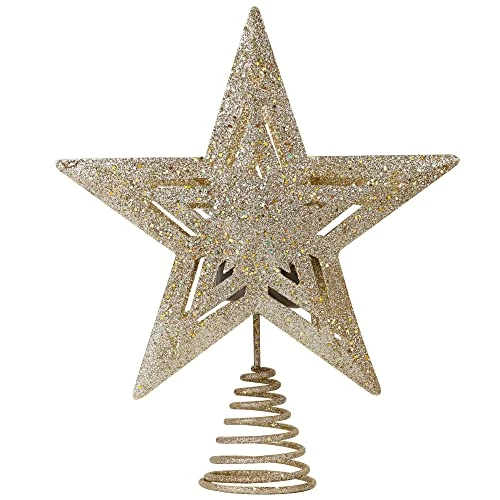 DR.DUDU Christmas Tree Topper, With Rotating Snowflake LED Projector, 3D Glitter Gold Christmas Tree Star, Christmas Decorations Treetop For Winter Home Holiday Decor 4 DR.DUDU Christmas Tree Topper, With Rotating Snowflake LED Projector, 3D Glitter Gold Christmas Tree Star, Christmas Decorations Treetop For Winter Home Holiday Decor - Image 2