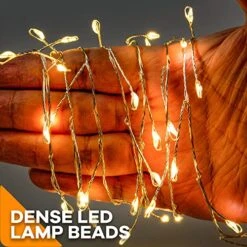 Twinkle Club 200LED 20FT Indoor String Lights Firecracker Lights, Waterproof, Plug In String Lights For Christmas Wedding Party Bedroom, Warm White 11 Twinkle Club 200LED 20FT Indoor String Lights Firecracker Lights, Waterproof, Plug In String Lights For Christmas Wedding Party Bedroom, Warm White -National Tree Company Sale Shop 51tov3cKuyL