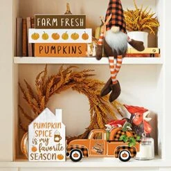 Cocomong Fall Decor - Fall Decorations For Home, Fall Tiered Tray Decor, 11 PC Pumpkin Fall Decorative Signs, Farmhouse Fall Gnome Plush For Table Decor, Farm Fresh Truck For Serving Tray -National Tree Company Sale Shop 51tqVRSNhQL