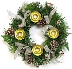 Mega Candles Christmas Advent Wreath With Purple Ribbon Accents And Gold Ring Candle Holder, Great Holiday Traditional Décor 11 Mega Candles Christmas Advent Wreath With Purple Ribbon Accents And Gold Ring Candle Holder, Great Holiday Traditional Décor -National Tree Company Sale Shop 51u3mZrWFL. AC