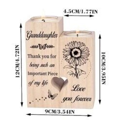 Double Sided Printing, Granddaughter Gifts Candle Holders, Granddaughter Gifts From Grandma, Birthday Christmas Graduation Gifts For Granddaughter -National Tree Company Sale Shop 51u7udS8C7L