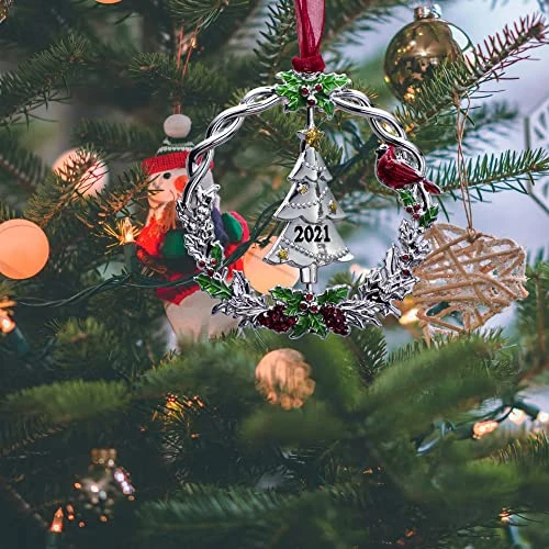 BOGDAN Christmas Tree Ornament Metal Silver Hanging Rotatable Design Charm Holiday Decorative Pendant Gift Keepsake 7 BOGDAN Christmas Tree Ornament Metal Silver Hanging Rotatable Design Charm Holiday Decorative Pendant Gift Keepsake - Image 5