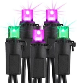 Brizled Purple Halloween Lights, 33ft 100 LED Purple Light 5mm Wide Angle Halloween String Light, 120V UL Certified Connectable Purple Light String For Party Indoor Outdoor Halloween Decor, Black Wire -National Tree Company Sale Shop 51udvIK NDL. AC