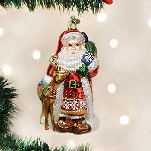 Old World Christmas Ornaments: Assortment Of Santas Glass Blown Ornaments For Christmas Tree, Nordic Santa 4 Old World Christmas Ornaments: Assortment Of Santas Glass Blown Ornaments For Christmas Tree, Nordic Santa - Image 2