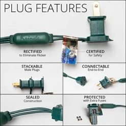 Kringle Traditions Blue LED Christmas Mini String Light Set, 50 Lights, 17 Ft Indoor/Outdoor Blue Christmas Lights Decorations Blue LED Christmas Lights Outdoor Christmas String Lights, 4" Spacing -National Tree Company Sale Shop 51uzJgwvUhL