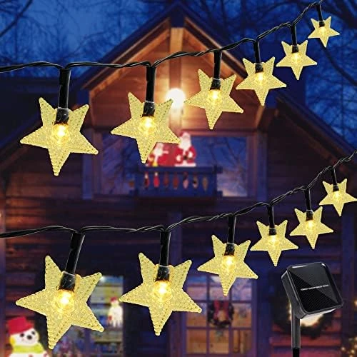 Twinkle Star 100 LED Star String Lights, Plug In Fairy String Lights Waterproof, Extendable For Indoor, Outdoor, Wedding Party, Christmas Tree, New Year, Garden Decoration, Warm White 13 Twinkle Star 100 LED Star String Lights, Plug In Fairy String Lights Waterproof, Extendable For Indoor, Outdoor, Wedding Party, Christmas Tree, New Year, Garden Decoration, Warm White - Image 11