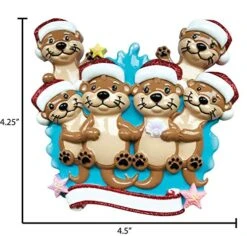 Personalized Family Ornament 2022 - Family Of 6 Christmas Ornament 2022 - Otter Christmas Ornament Family Of 6 Sea Otter Ornament Otter Ornaments For Christmas Tree - Free Customization -National Tree Company Sale Shop 51vPUpwvA6L