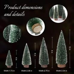 Small Christmas Tree,Mini Christmas Tree, Mini Pine Tree, Bottle Brush Fake Trees With Wooden Base For Tabletop Decorative (Plant Green) -National Tree Company Sale Shop 51vpEXBlauL