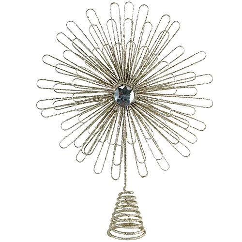 Ornativity Flower Sunburst Tree Topper - Christmas Glitter Holiday Starburst Decoration 3 Ornativity Flower Sunburst Tree Topper - Christmas Glitter Holiday Starburst Decoration