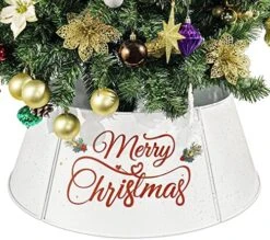 Putuo Decor Metal Christmas Tree Collar, 21 Inches Diameter Red Shiny Christmas Themed Tree Stand Cover, Xmas Holiday Decoration For Xmas Tree -National Tree Company Sale Shop 51y3aq0uY L. AC