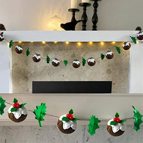 Christmas Felt Ball Garland, Pom Pom Garland, Stars And Candy Cane Garland, Hand-Made From Natural Wool, Cute Hanging Decor For Christmas Tree, Kids Bedroom, Living Room, Nursery - 9 Feet Long 9 Christmas Felt Ball Garland, Pom Pom Garland, Stars And Candy Cane Garland, Hand-Made From Natural Wool, Cute Hanging Decor For Christmas Tree, Kids Bedroom, Living Room, Nursery - 9 Feet Long - Image 7