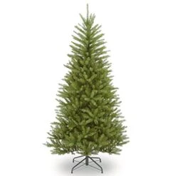 National Tree Company Artificial Slim Christmas Tree, Green, Dunhill Fir, Includes Stand, 6.5 Feet