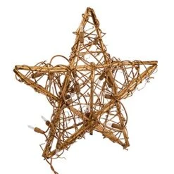 Kurt S. Adler Kurt Adler 20-Light Gold Rattan Star Treetop